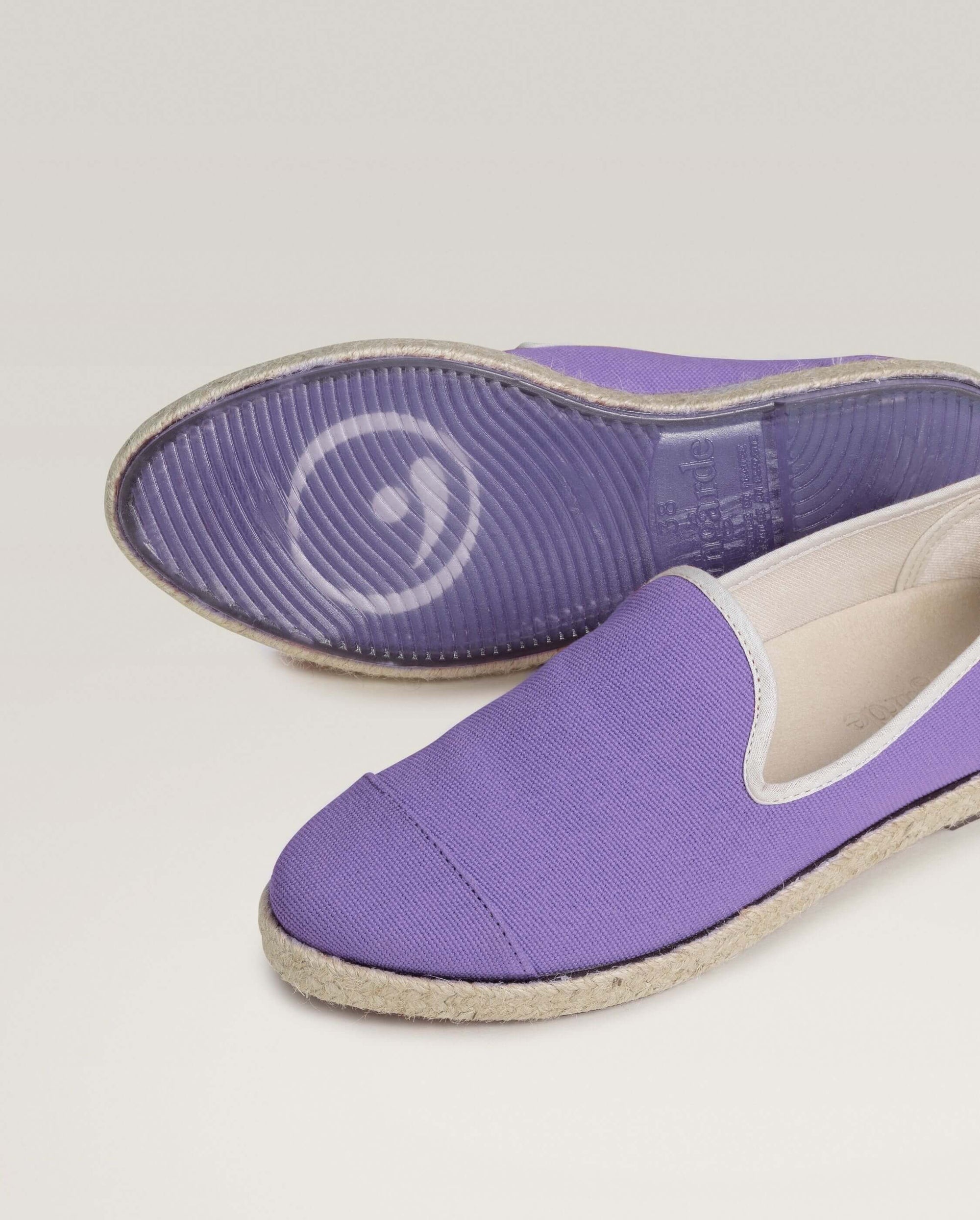 Women's cotton espadrille, purple