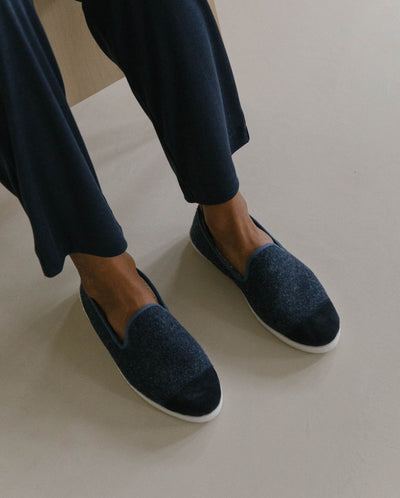 Limited edition men's slipper, navy blue