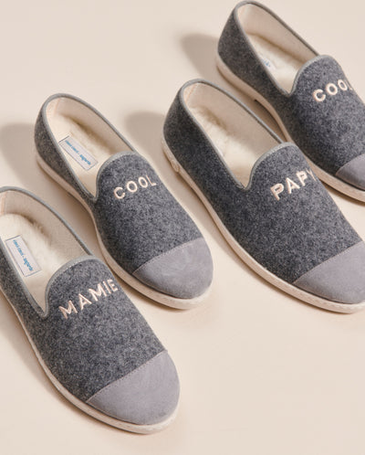 Papy cool x émoi émoi men's slippers, gray