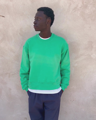 Men's organic cotton sweatshirt, green