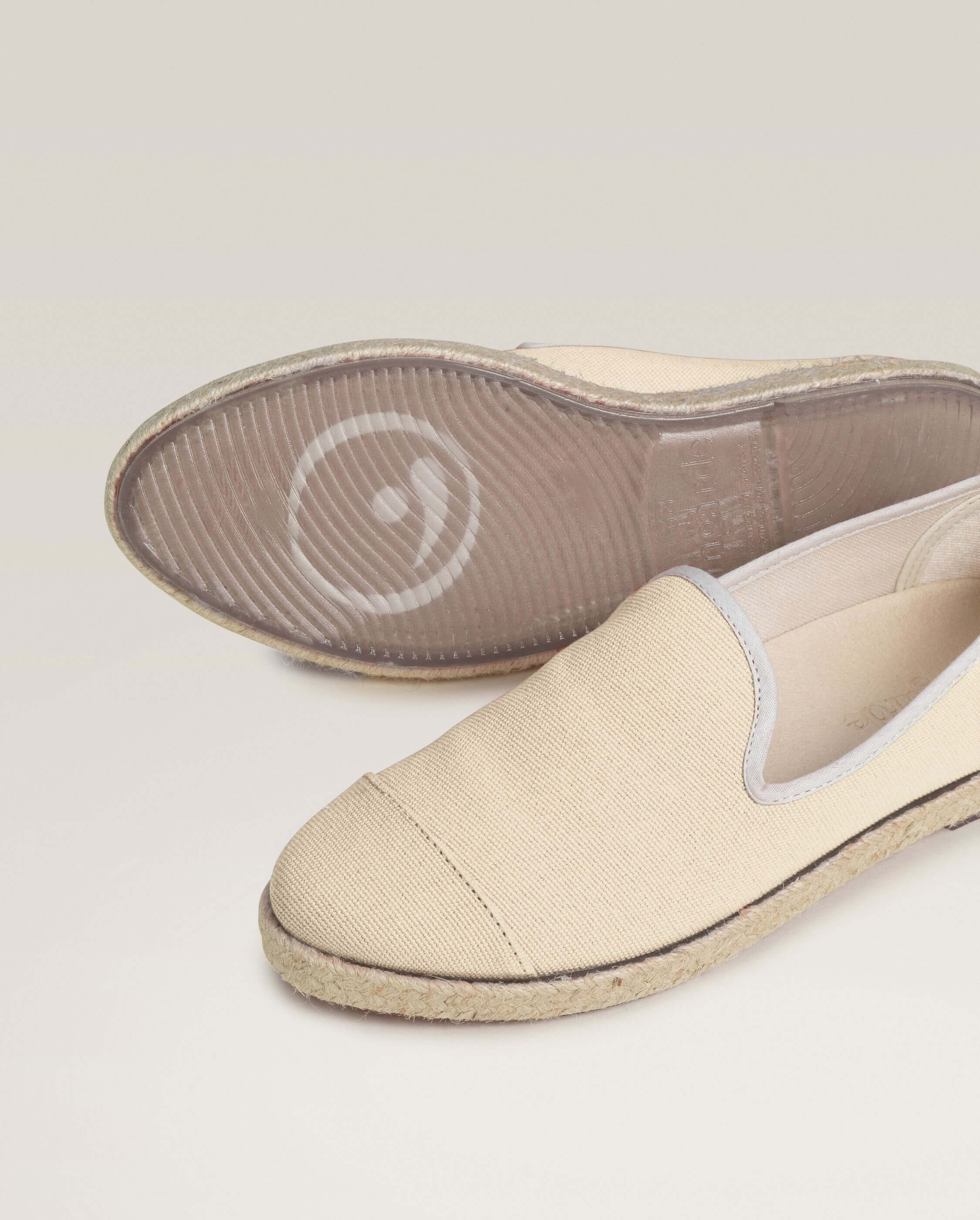 Beige women s espadrille in recycled cotton Angarde