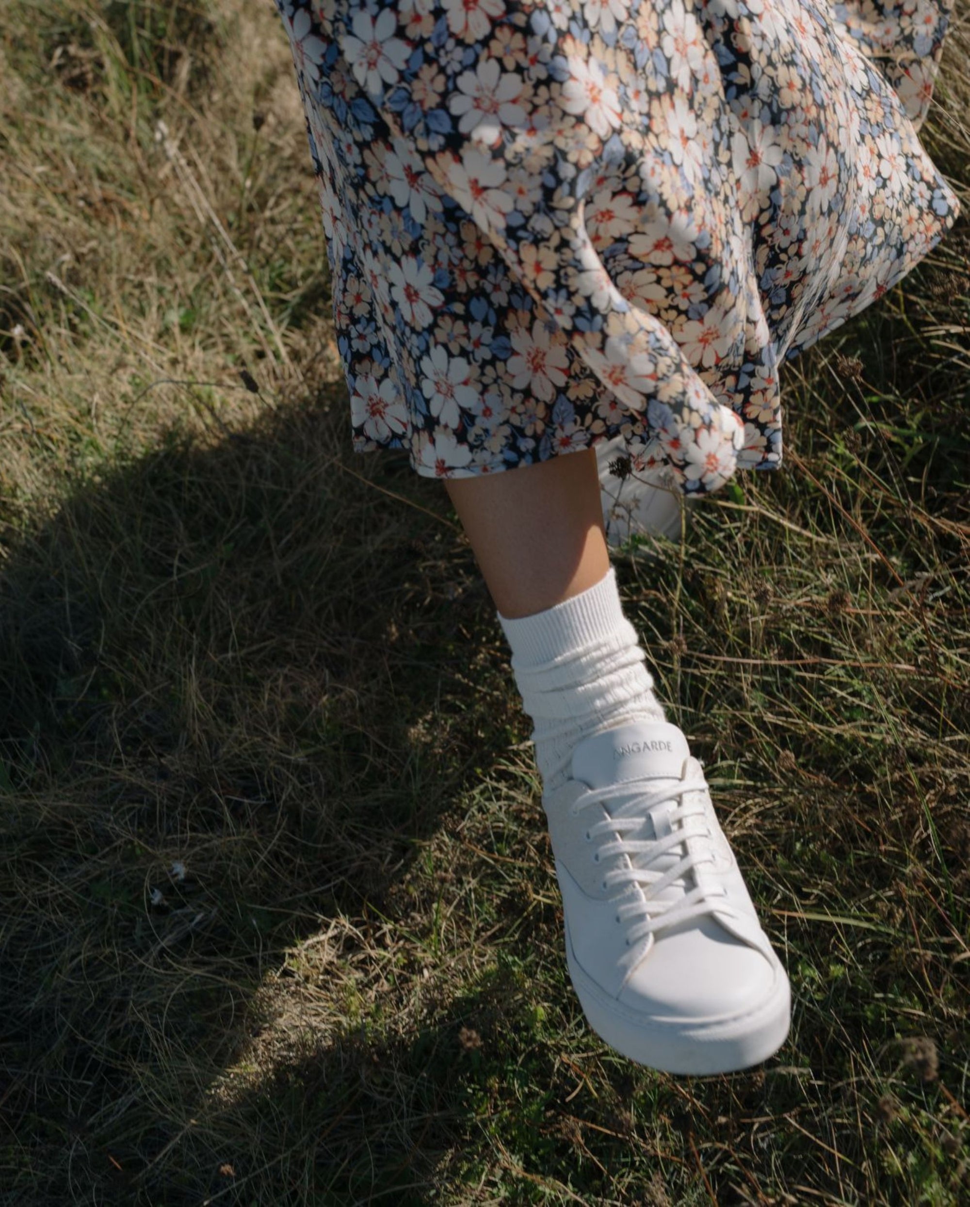 Basket femme cuir, blanc