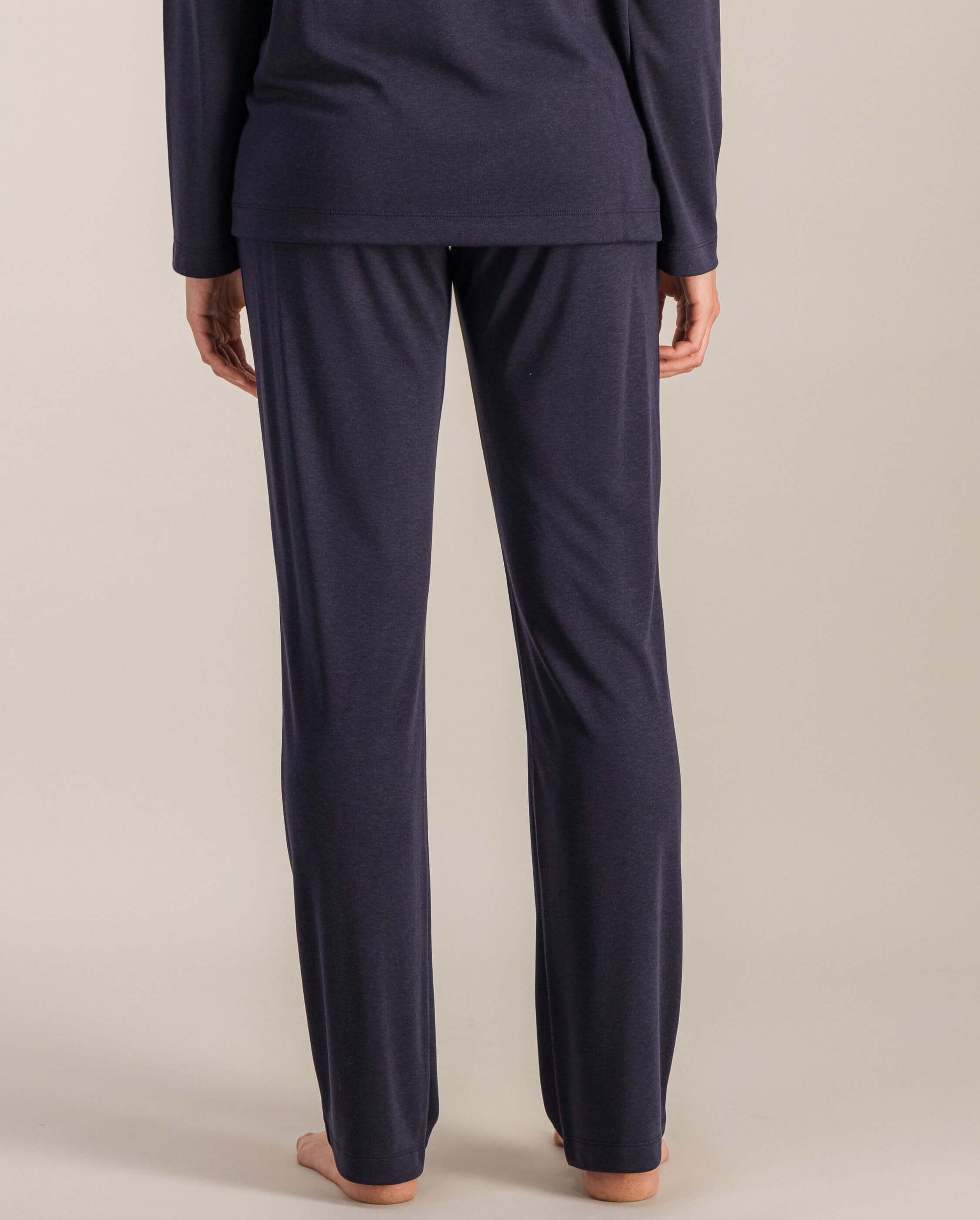 Women's pajama pants, plain navy