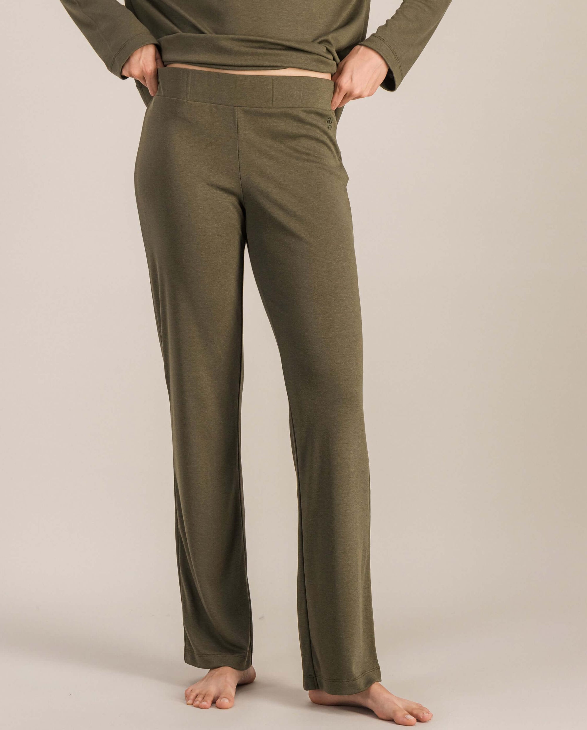 Women's Tencel pants, matcha