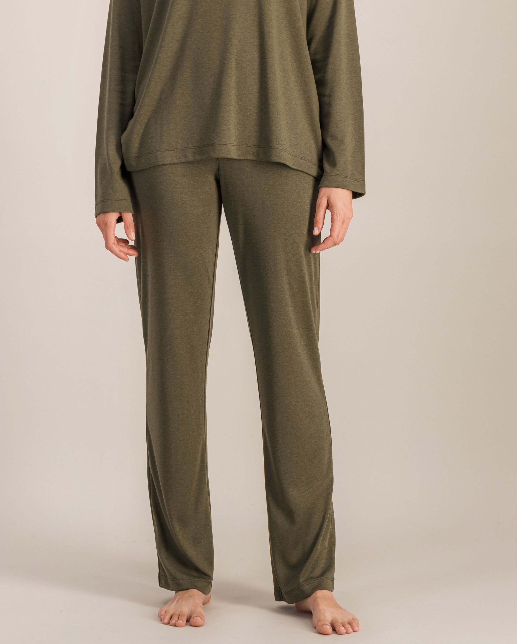 Women's Tencel pants, matcha