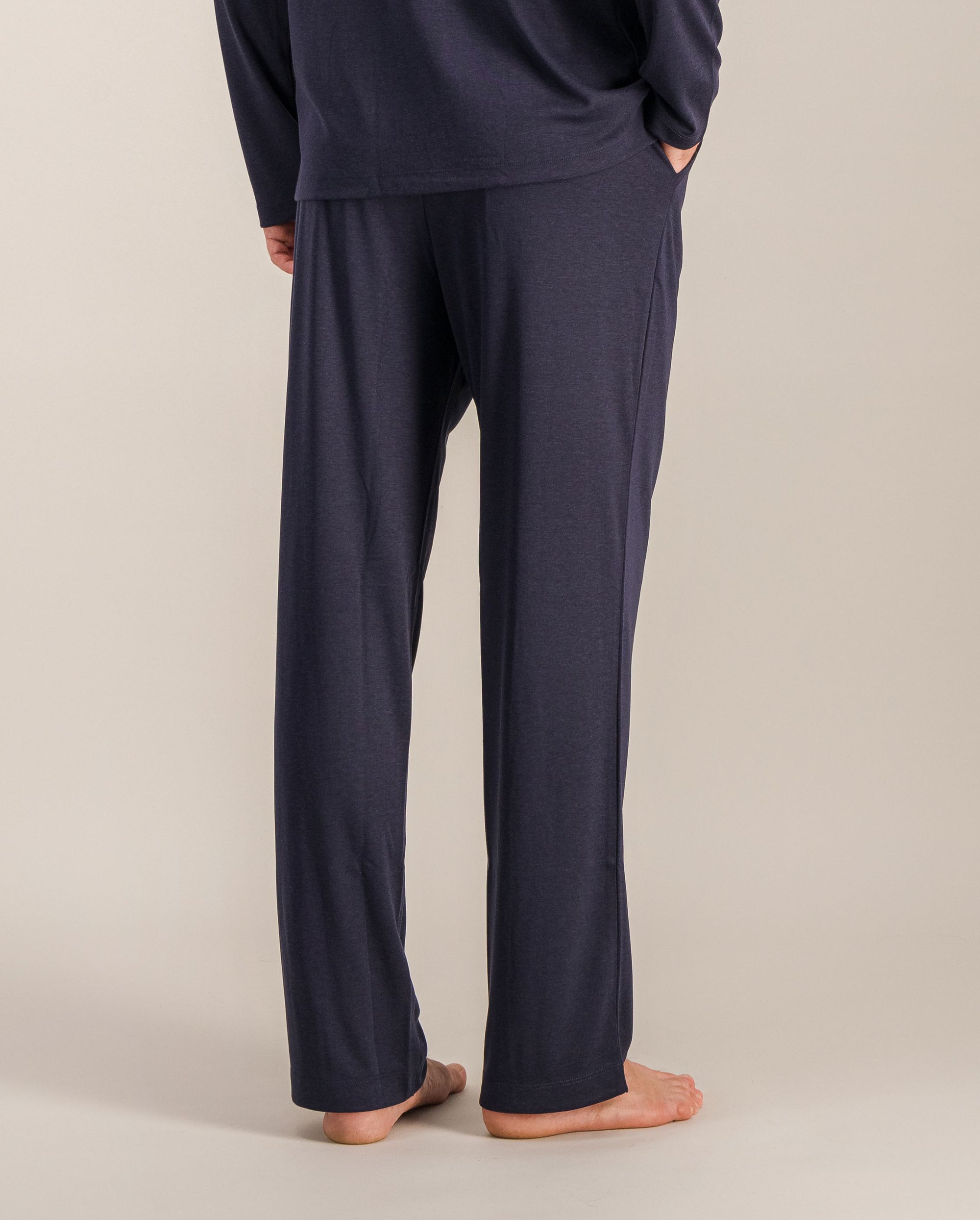 Pantalon pyjama homme, uni marine