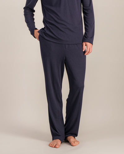 Men's Tencel pants, navy