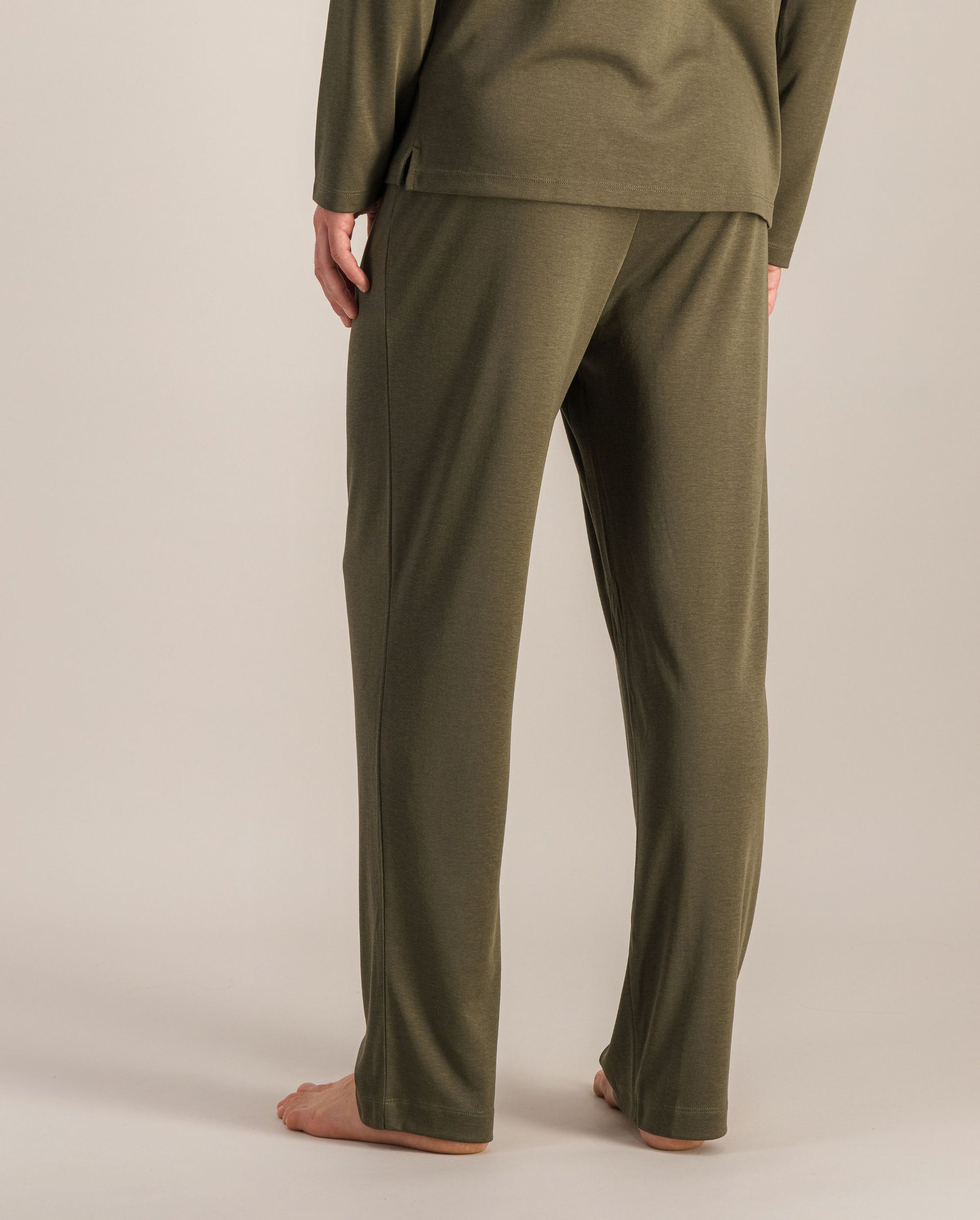 Pantalon pyjama homme, uni matcha