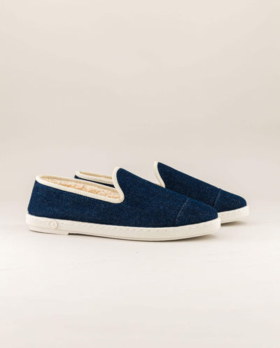 Men's denim slipper, raw