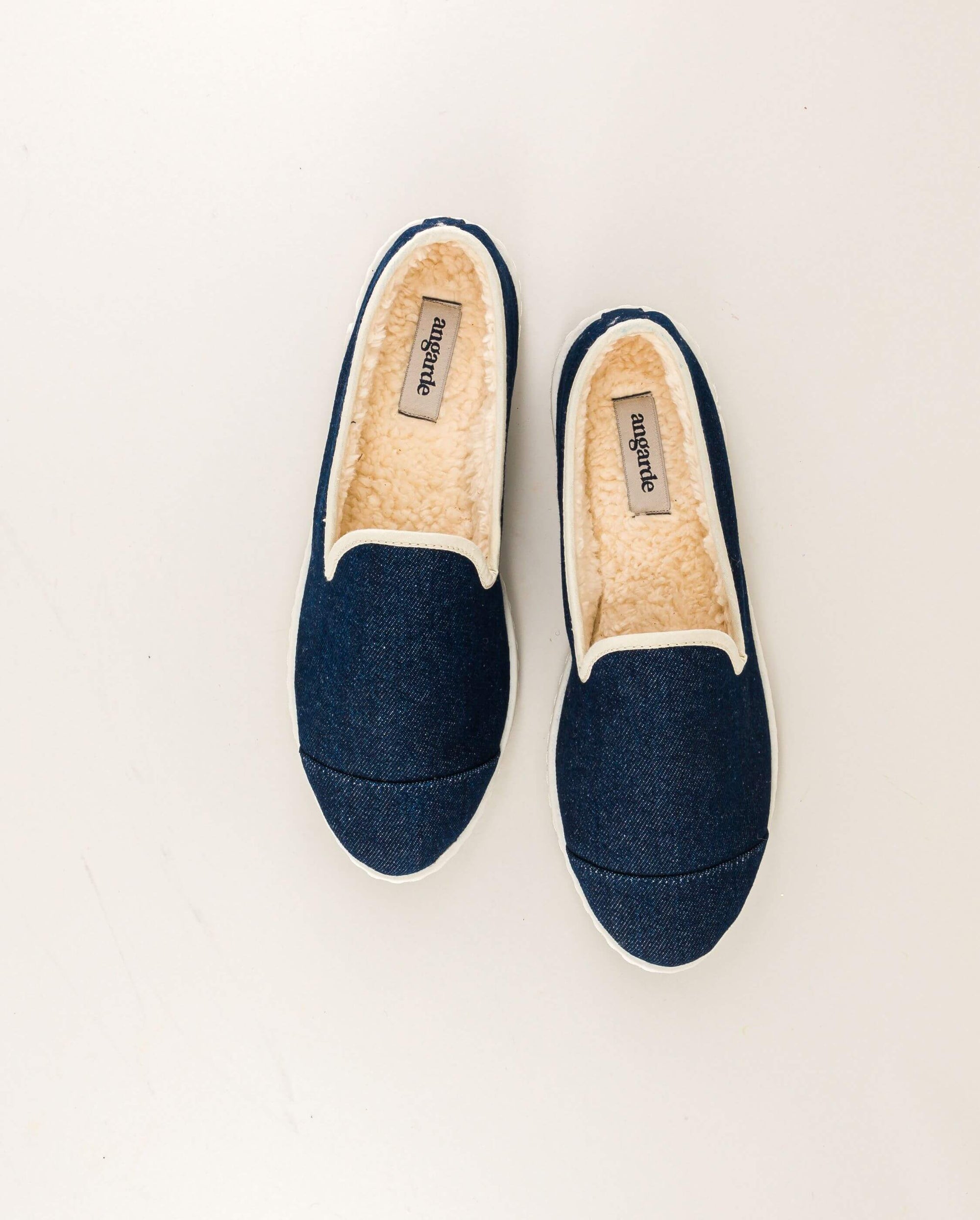 Men's denim slipper, raw