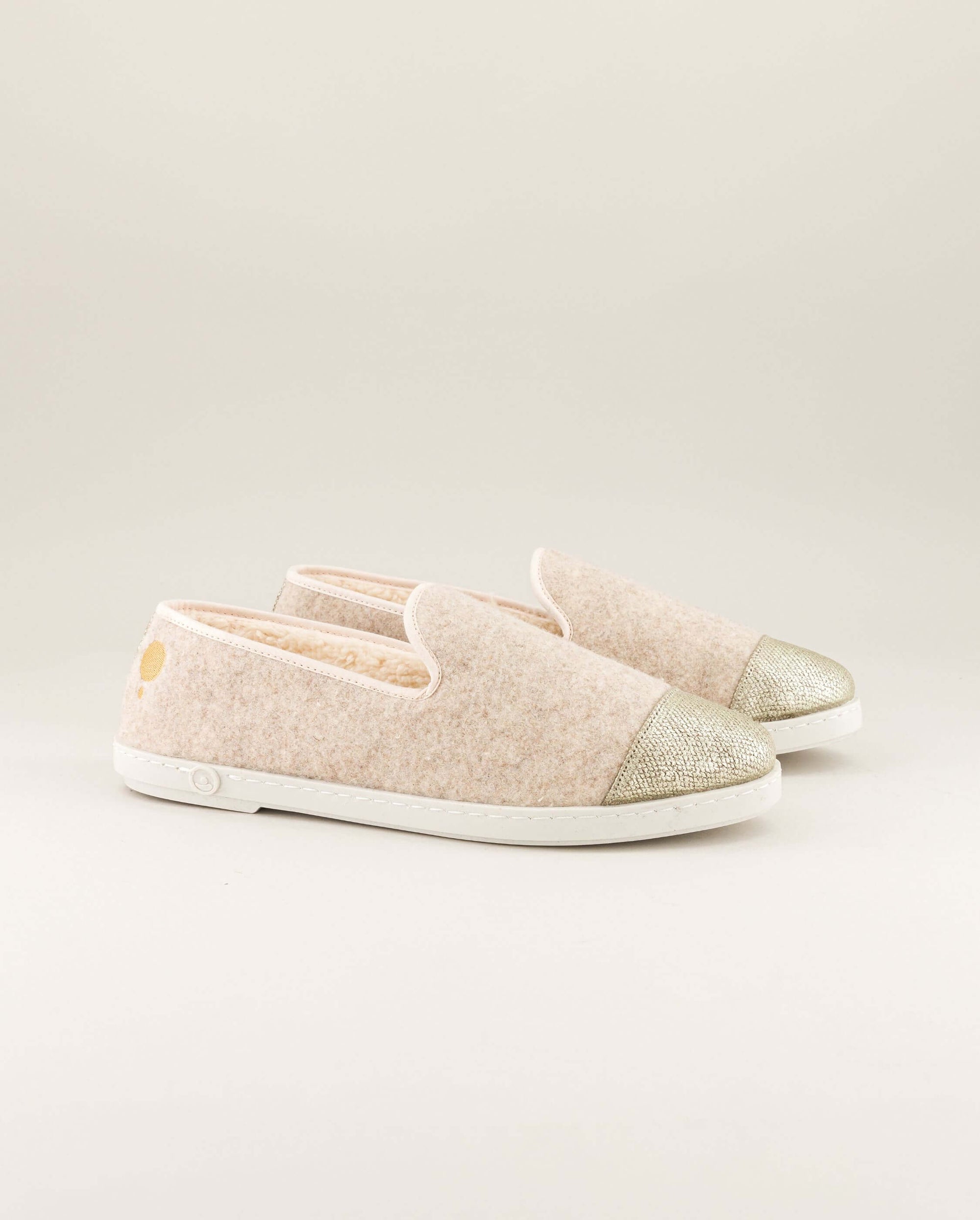 Women's collab' x l'Arrangeuse slipper, golden beige