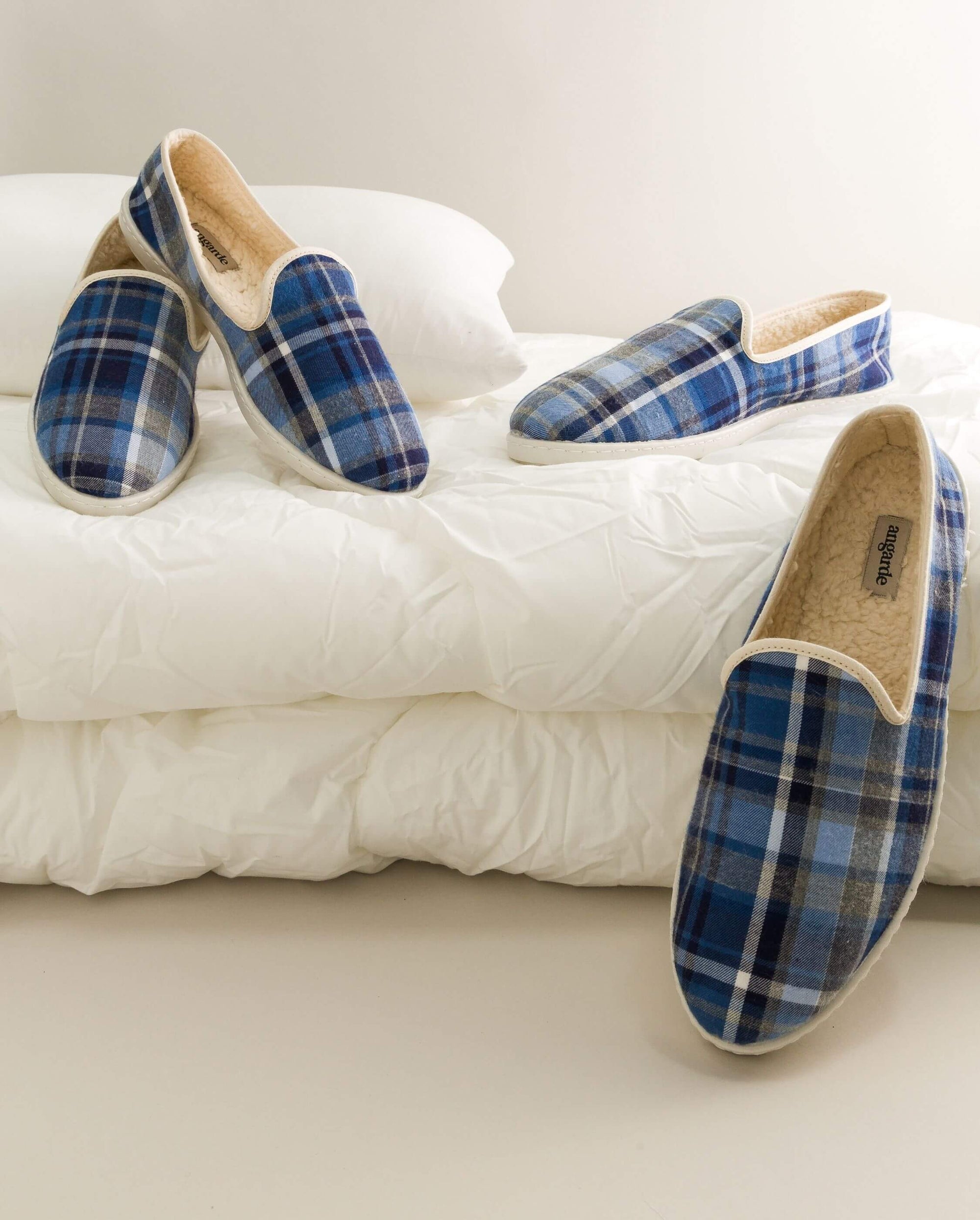 Duo chausson homme femme tartan mood Angarde