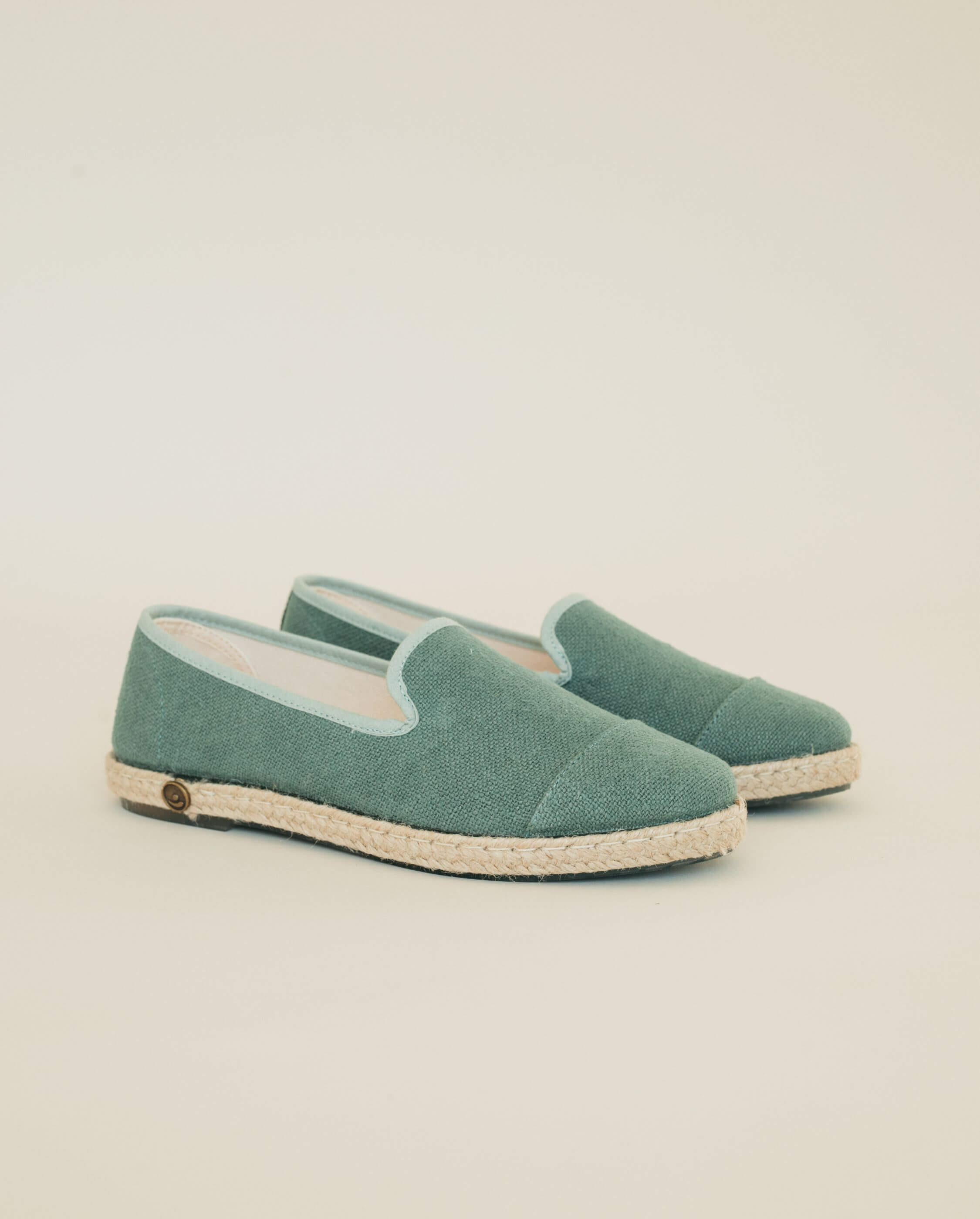 Espadrille femme vert for t en lin recycl Angarde ANGARDE