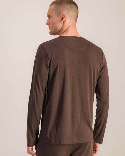 Haut de pyjama homme, chocolat dos Angarde