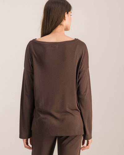 Ensemble pyjama femme Tencel, chocolat