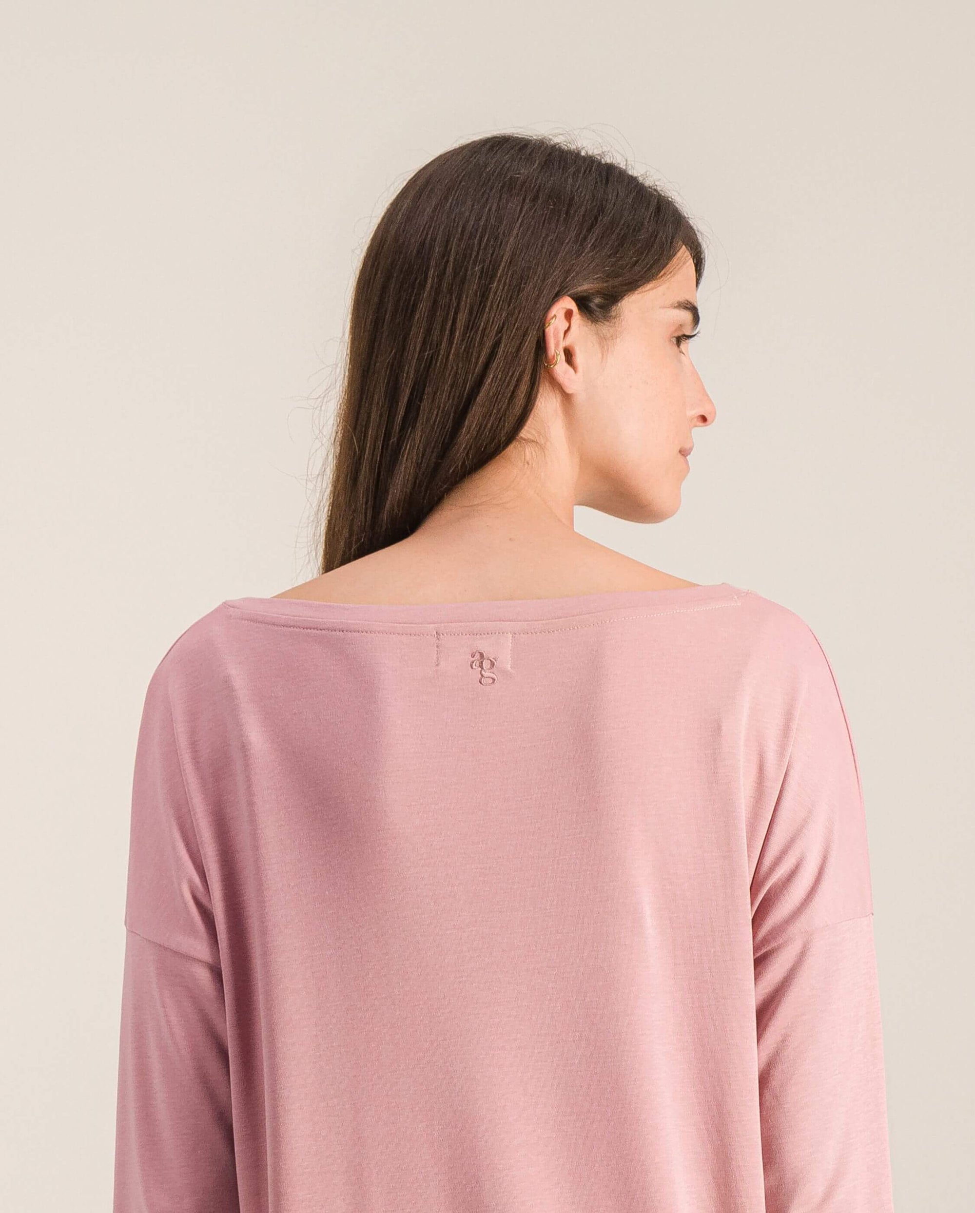 Haut de pyjama femme, vieux rose detail Angarde