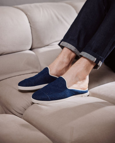 Men's denim mule, raw