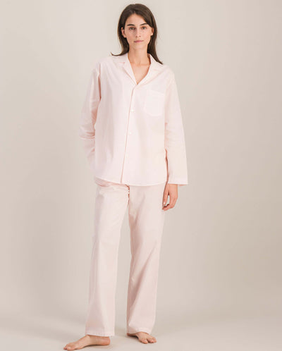 Pantalon pyjama femme coton bio, rose face Angarde