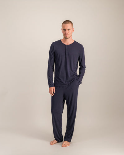 Bas de pyjama homme, marine