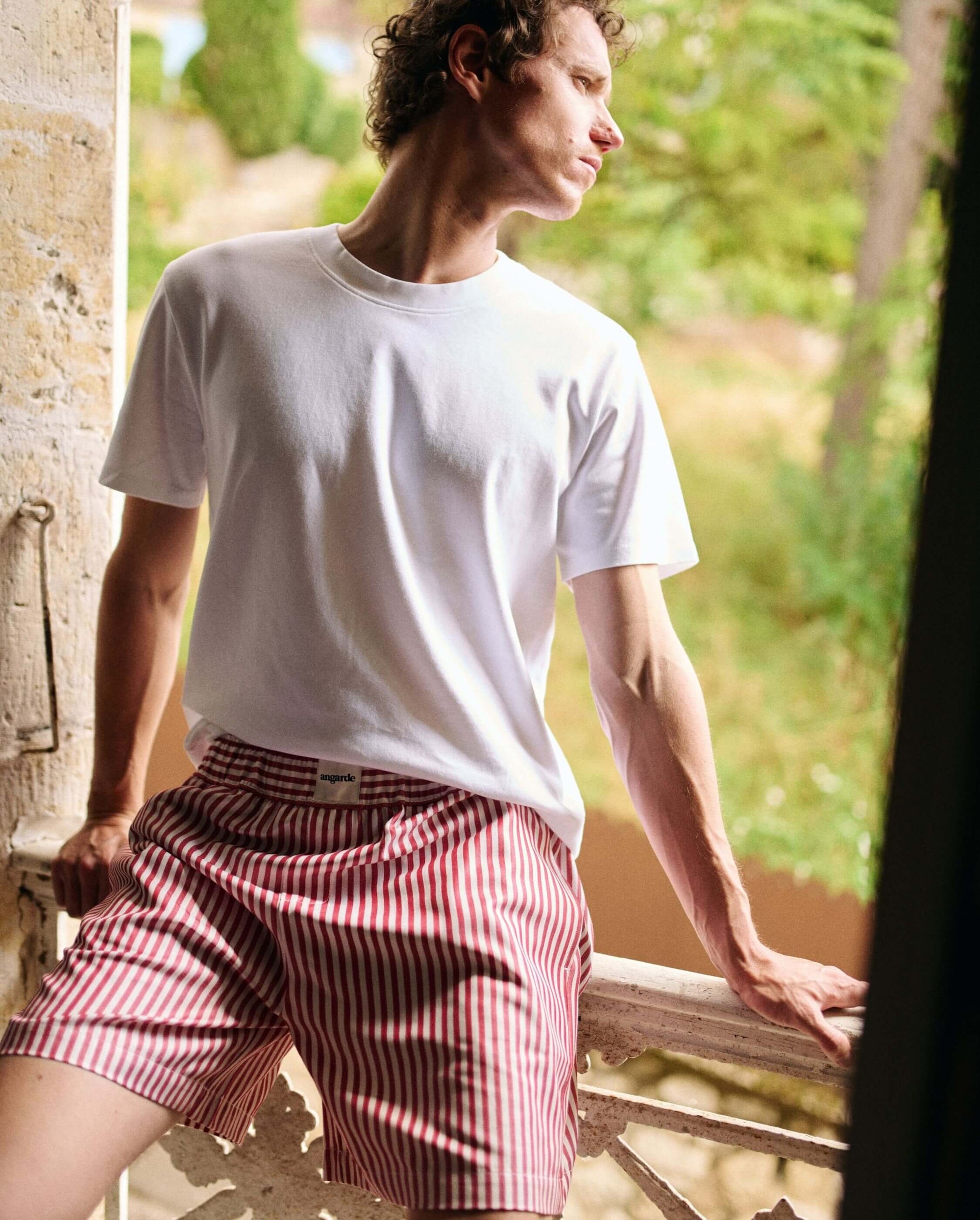 Short homme rayures rouge mood Angarde