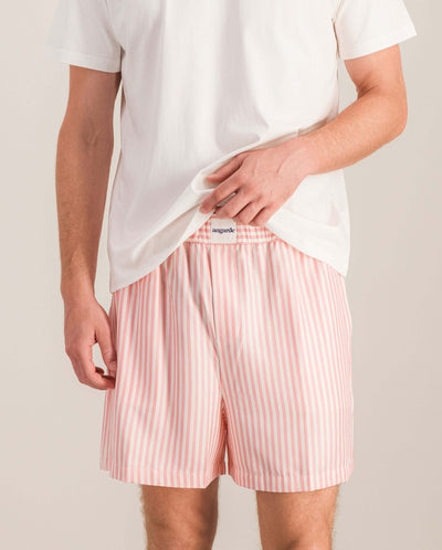 Men's Tencel pajama shorts, pink