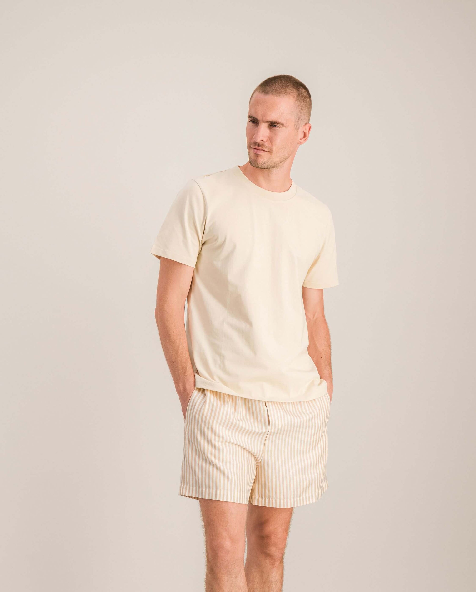 Short pyjama homme, latte profil Angarde