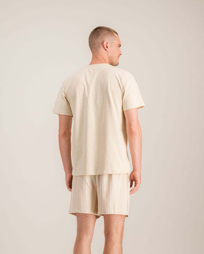 Short pyjama homme, latte dos Angarde