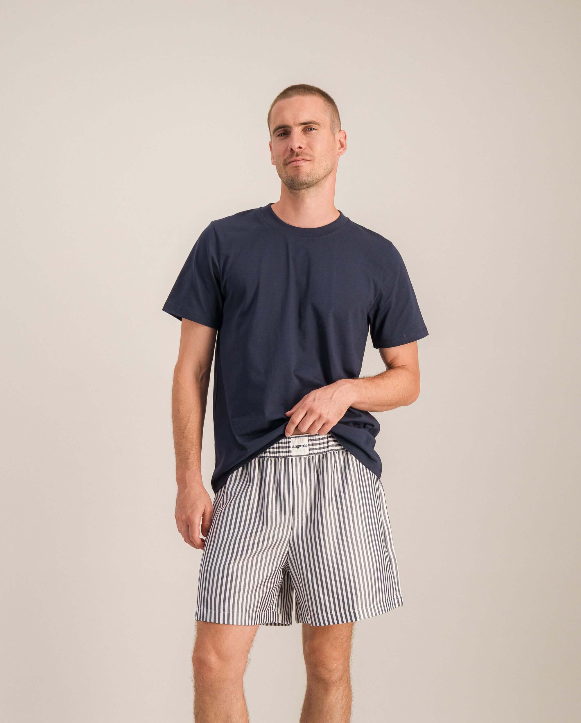 Short pyjama homme, marine zoom Angarde