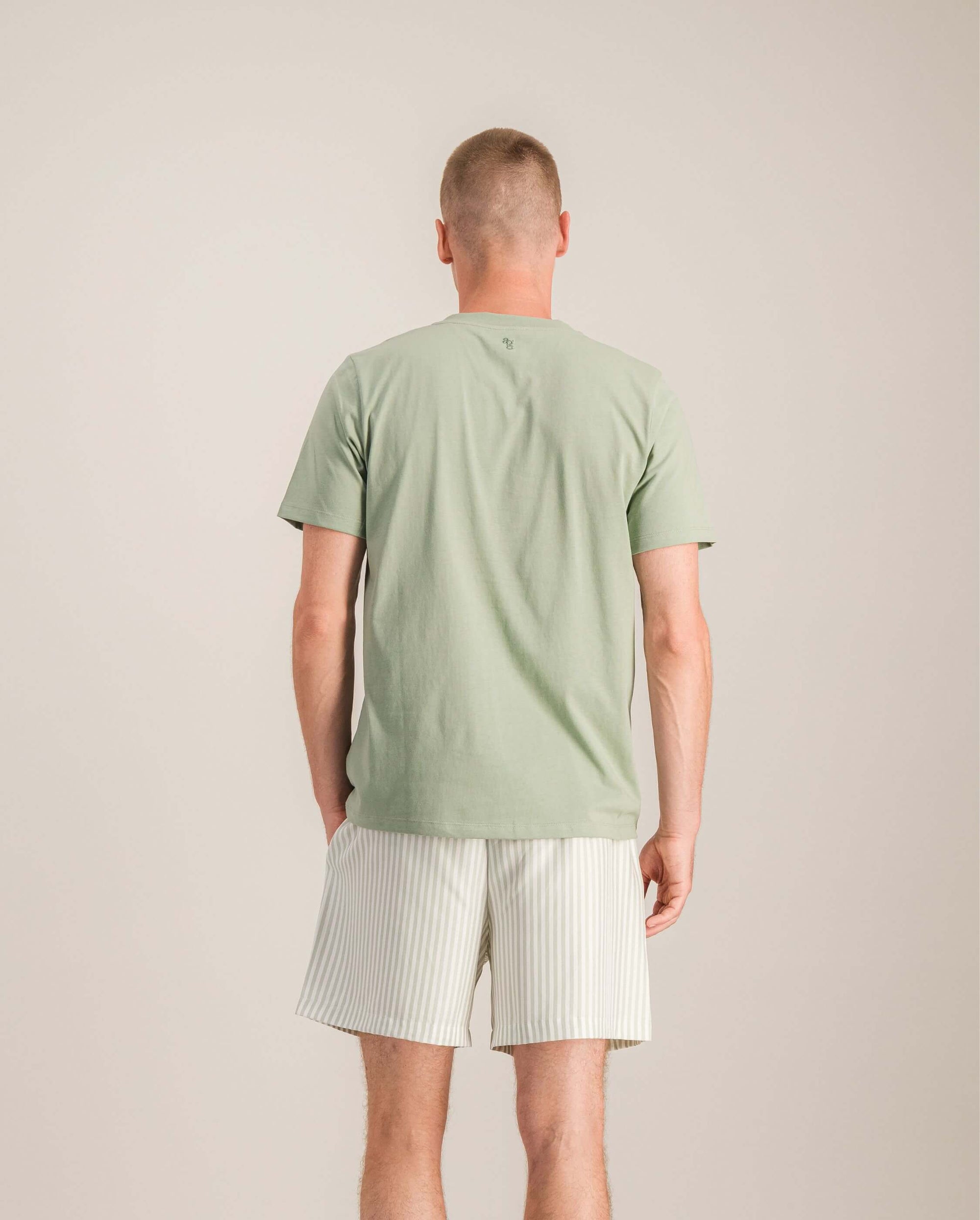 Short pyjama homme, sauge dos Angarde