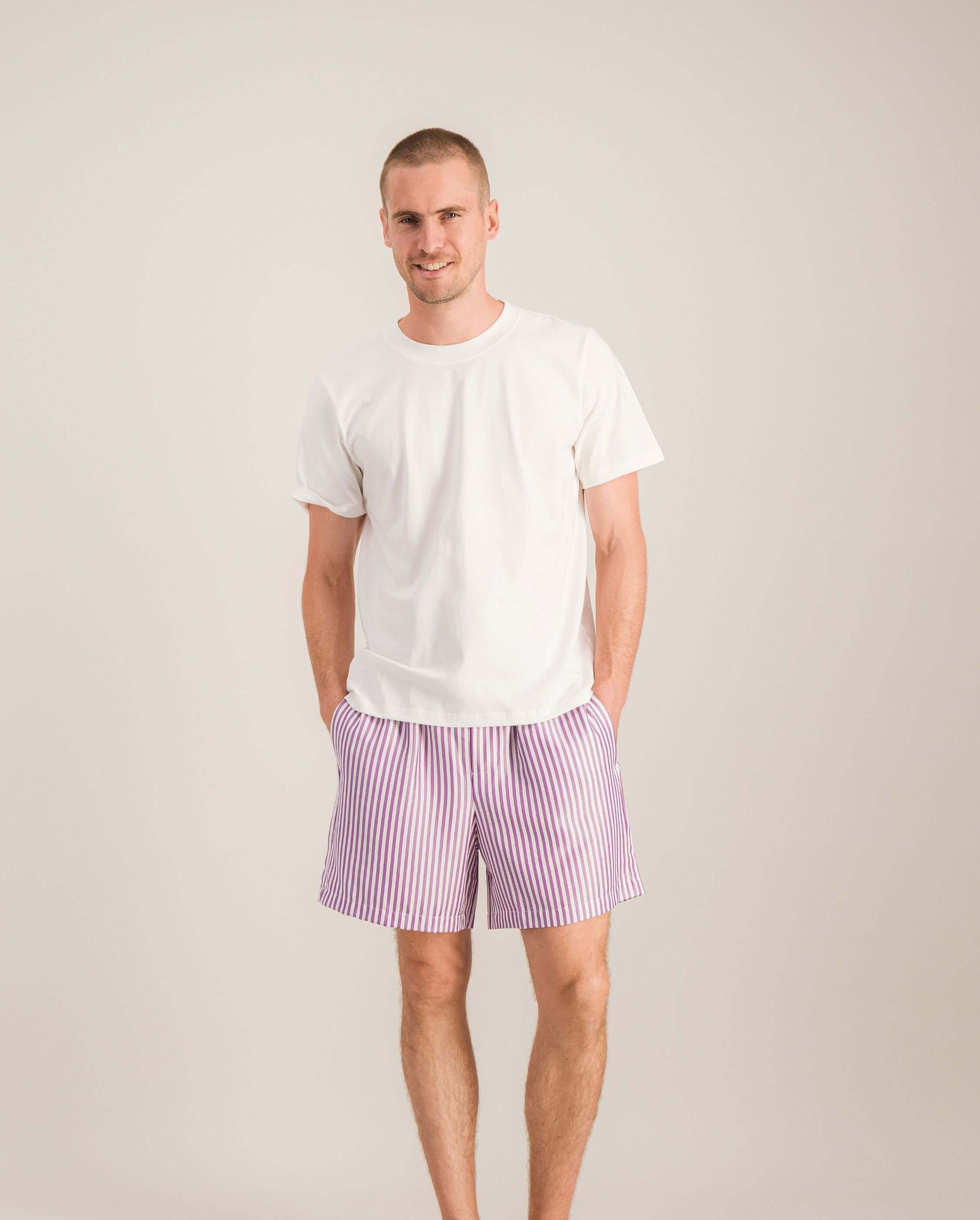 Short pyjama homme, violet debout Angarde