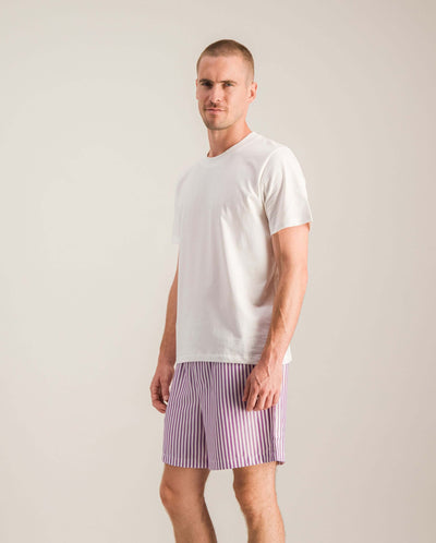 Short pyjama homme, violet profil Angarde