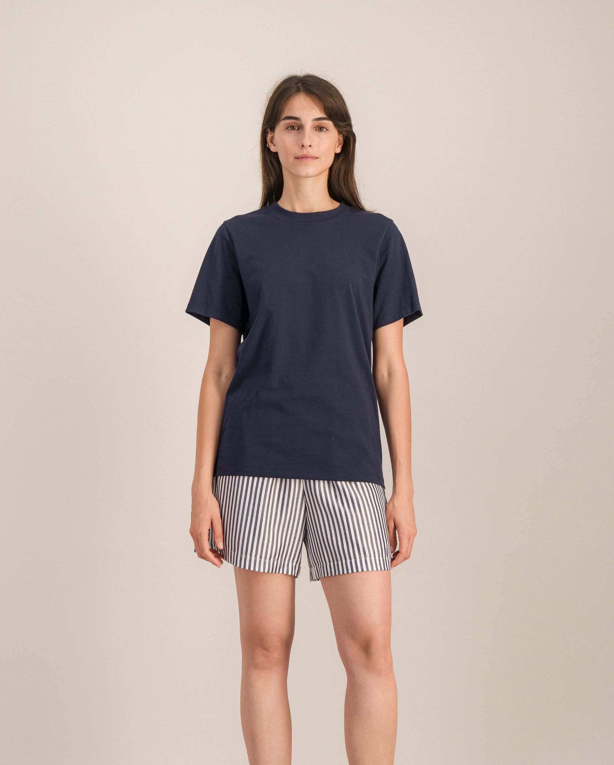 Short pyjama femme, marine debout Angarde