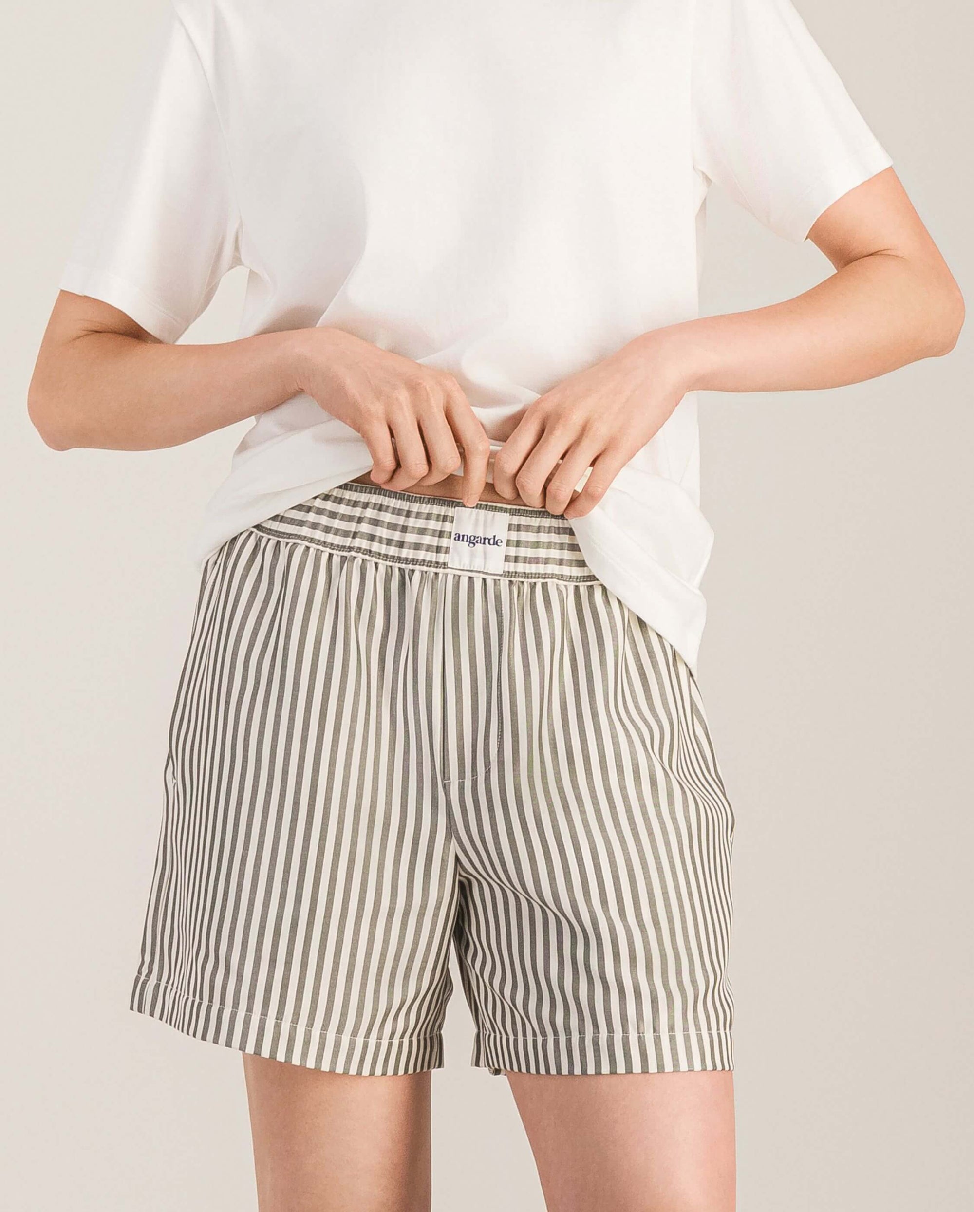 Women's Tencel pajama shorts, matcha