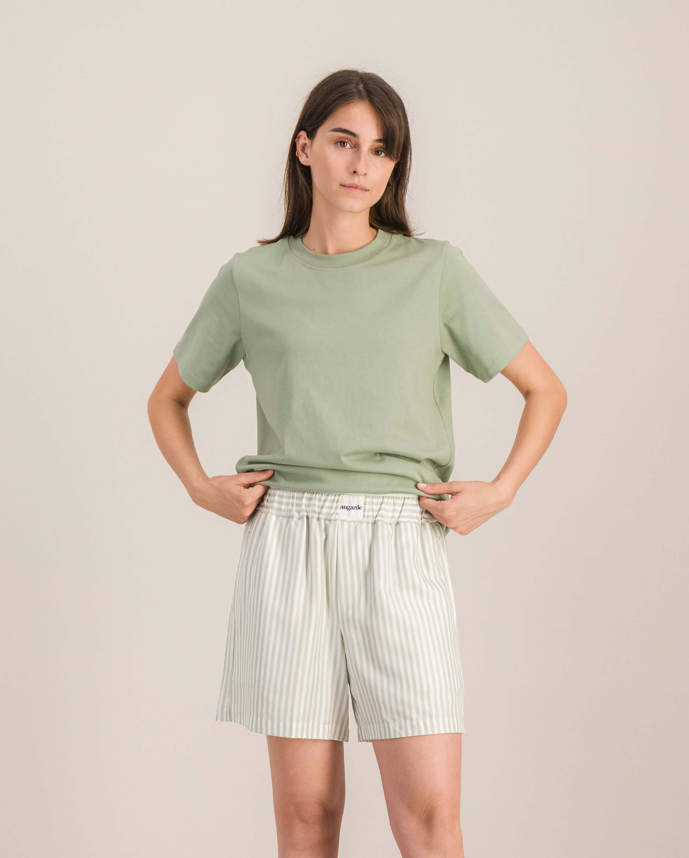 Women s Tencel pajama shorts sage Angarde