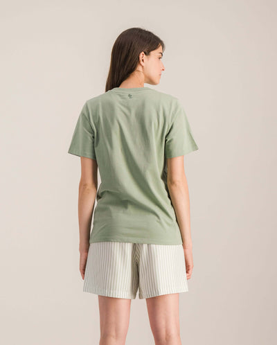 Short pyjama femme, sauge dos Angarde