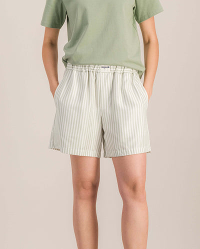 Short pyjama femme, sauge poches Angarde