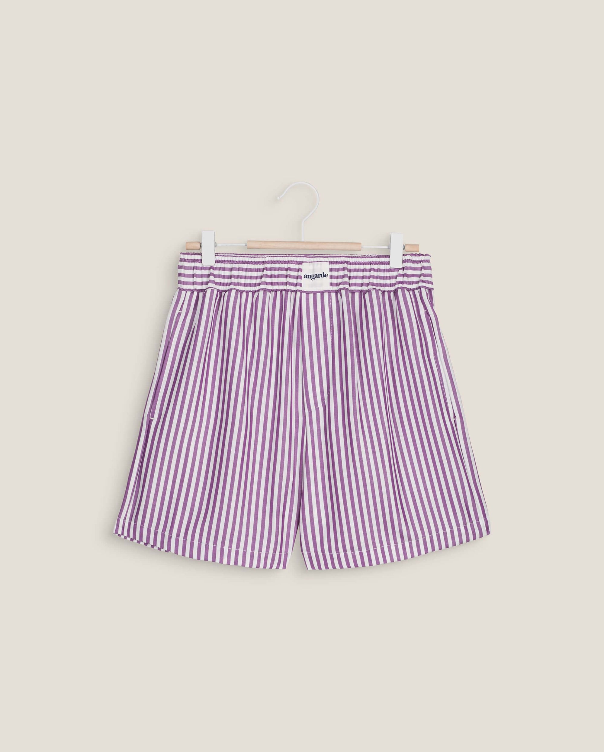 Short pyjama violet packshot Angarde