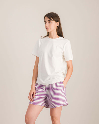 Short pyjama femme, violet profil Angarde