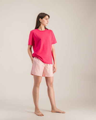 Women's Tencel pajama shorts, pink