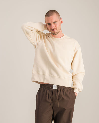 Men's organic cotton sweatshirt, beige