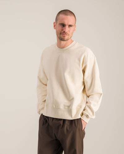 Sweatshirt homme coton bio, beige