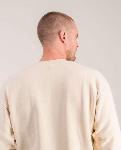 Sweatshirt homme coton bio, beige