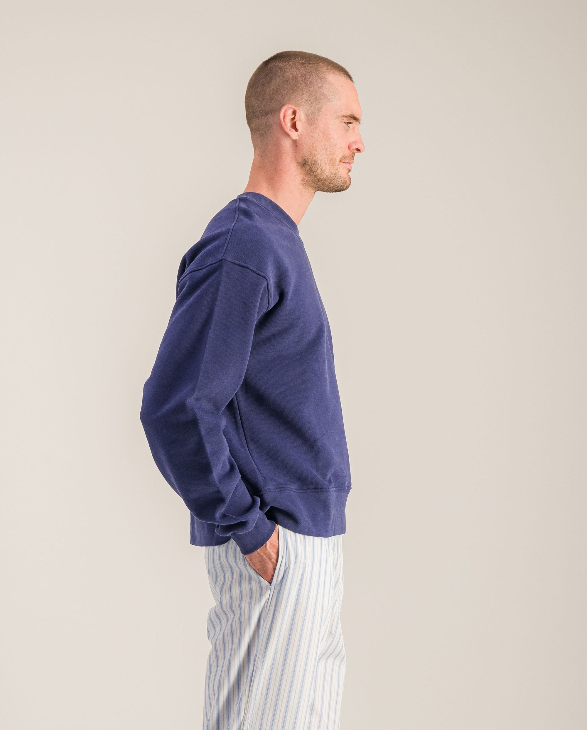 Men's organic cotton sweatshirt, navy