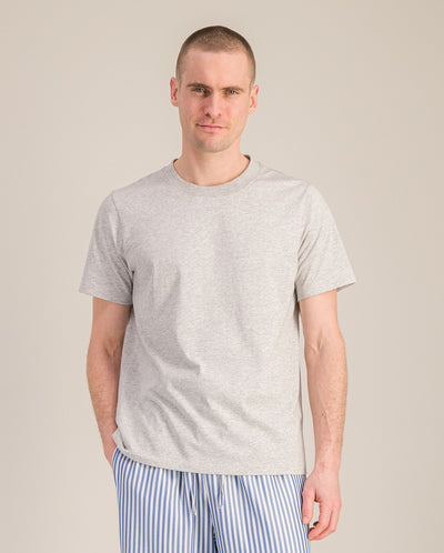 T-shirt homme coton bio, gris chiné