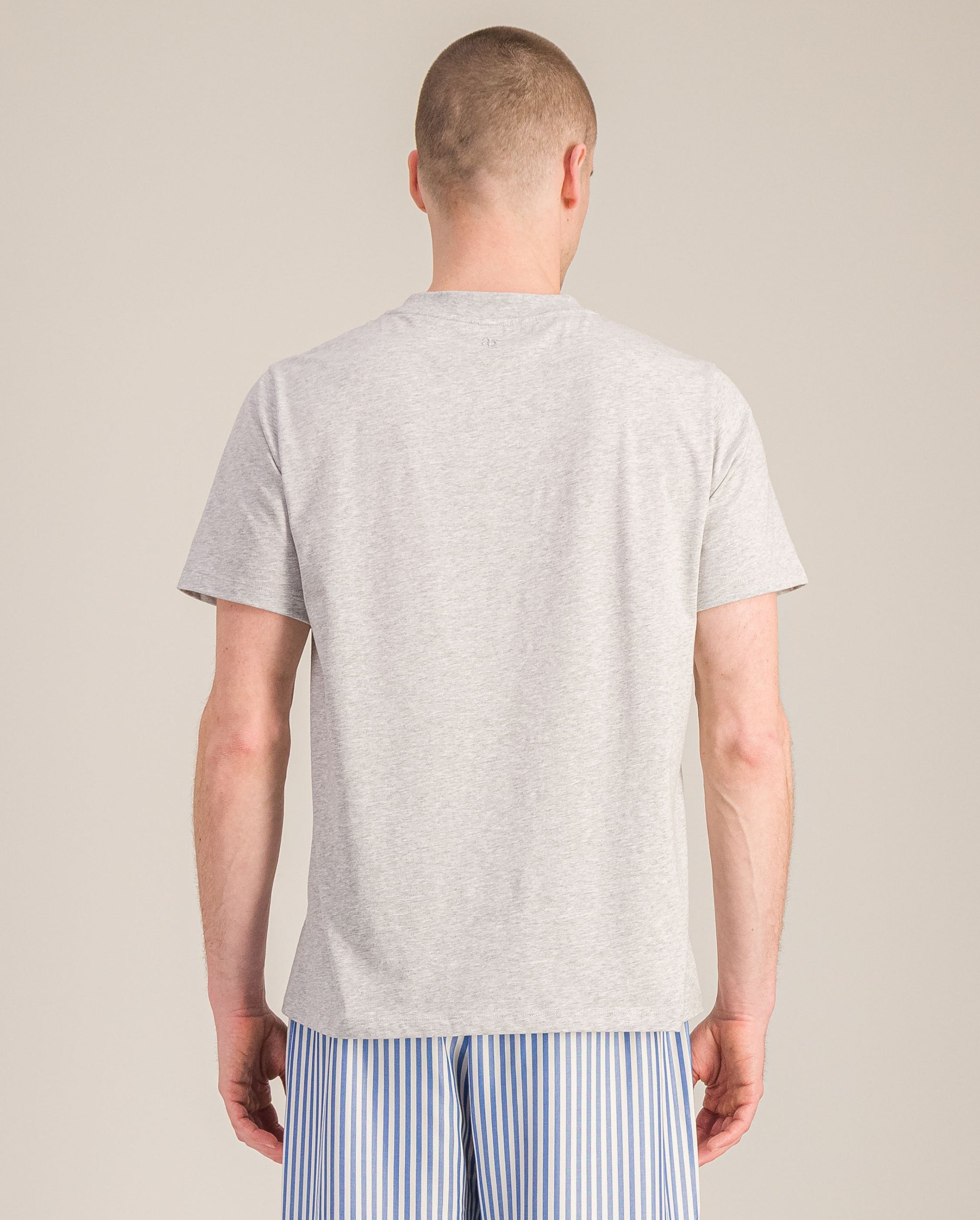 Men's organic cotton tee, mottled gray