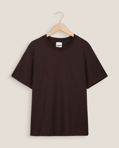 T-shirt homme coton bio, chocolat