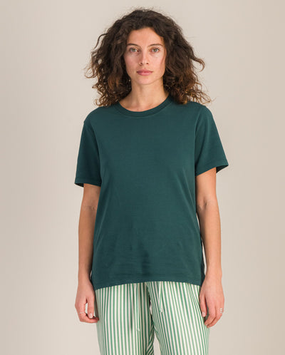 T-shirt femme coton bio, vert émeraude