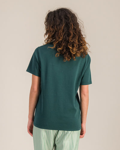 T-shirt femme coton bio, vert émeraude