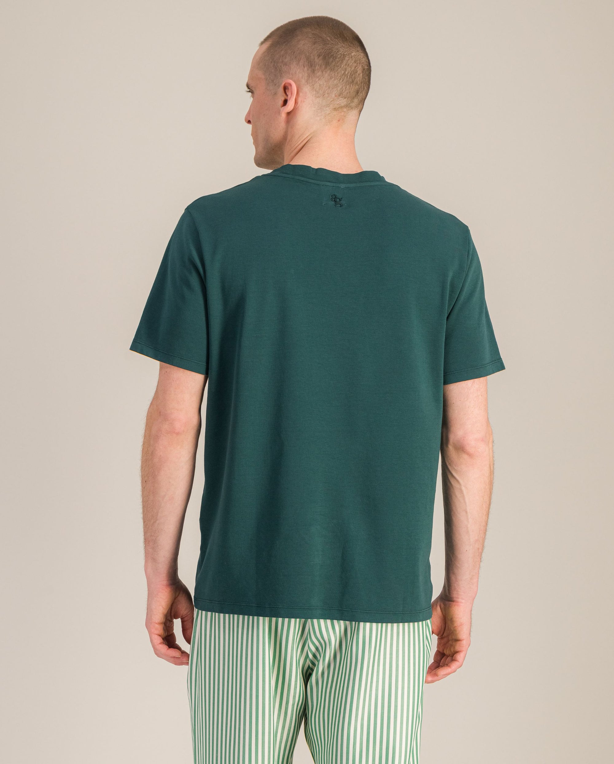 Men's organic cotton tee, emerald green