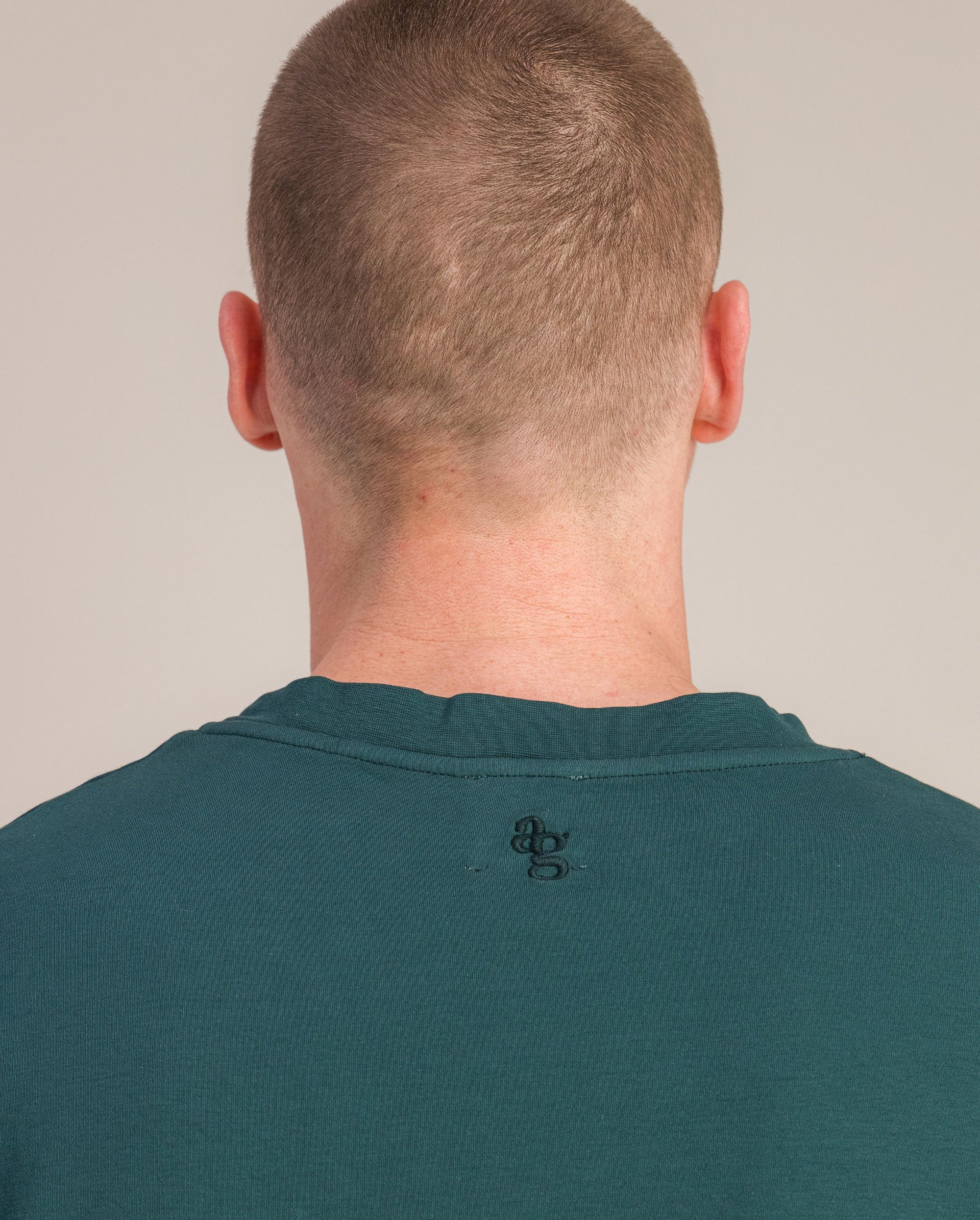 Men's organic cotton tee, emerald green